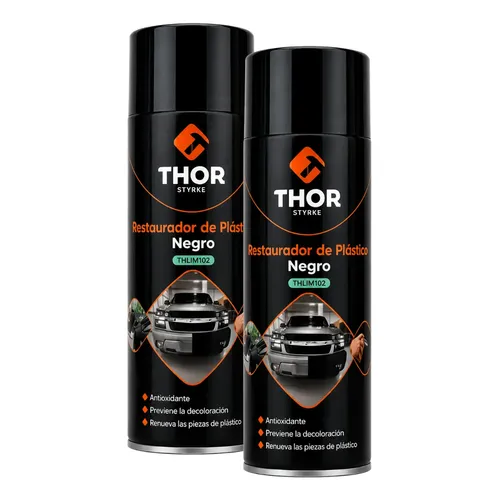 RESTAURADOR DE PLASTICO NEGRO 450ML THOR