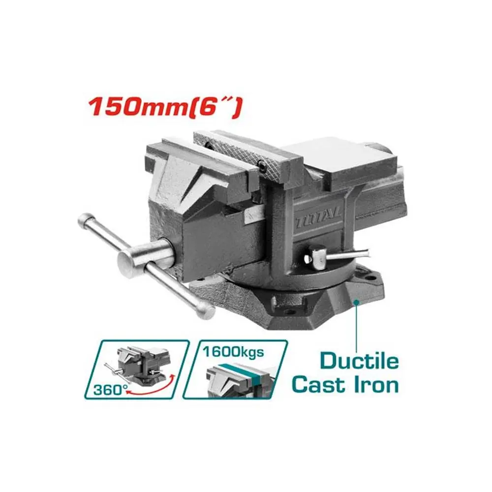 PRENSA BANCO 6" CON BASE GIRATORIA CAPACIDAD DE SUJECION 1600 KGS TOTAL THT6166