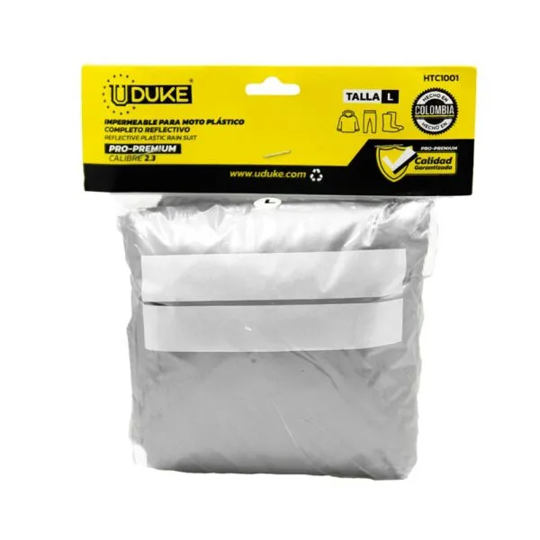 IMPERMEABLE PARA MOTO PLASTICO COMPLETO REFLECTIVO PRO-PREMIUM TALLA M IPM