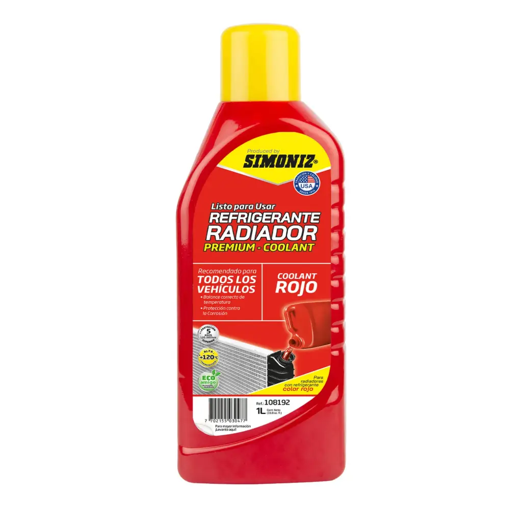 REFRIGERANTE RADIADOR LITRO ROJO SIMONIZ 108192