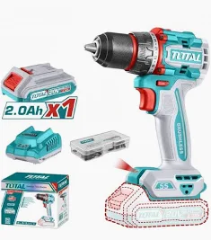 TALADRO ATORNILLADOR INALAMBRICO 1/2 20V 55NM INCLUYE 1 BATERIA DE 2.0AH, CARGADOR,47 ACCESORIOS TOTAL (UTDLI205582)