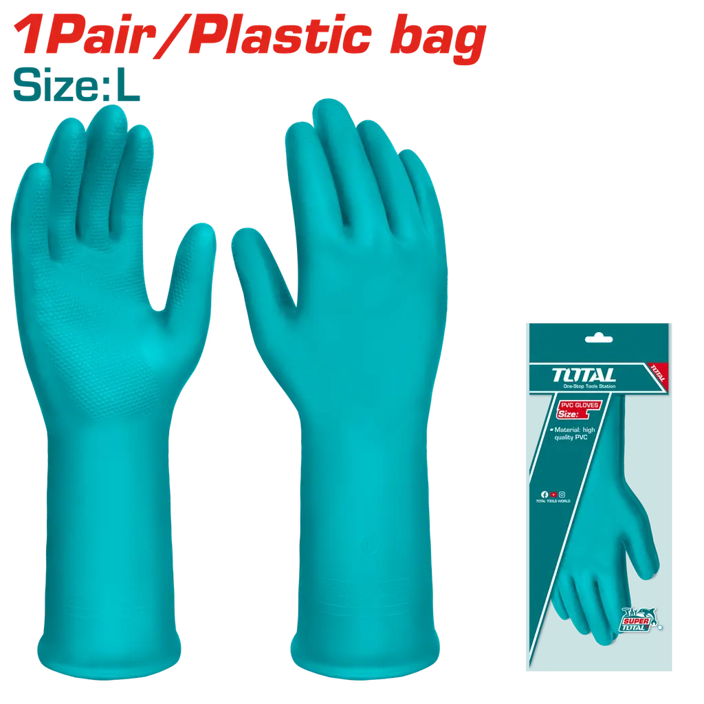 GUANTE INDUSTRIAL PVC TALLA L TOTAL TSP1801