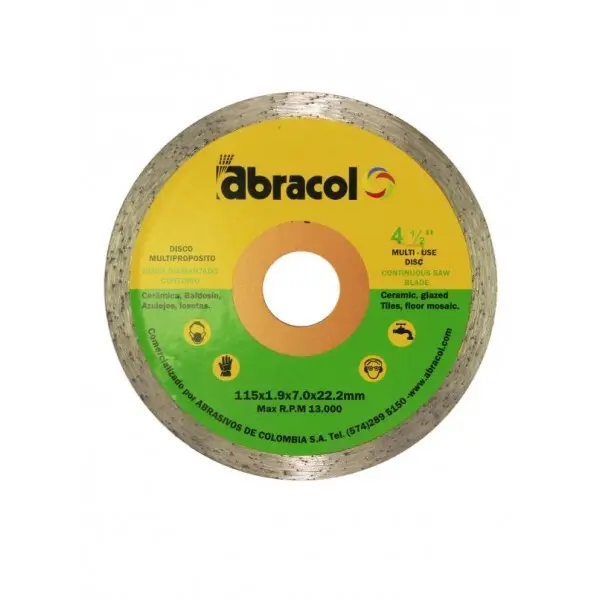 DISCO DIAMANTADO ABRACOL 7" CONTINUO