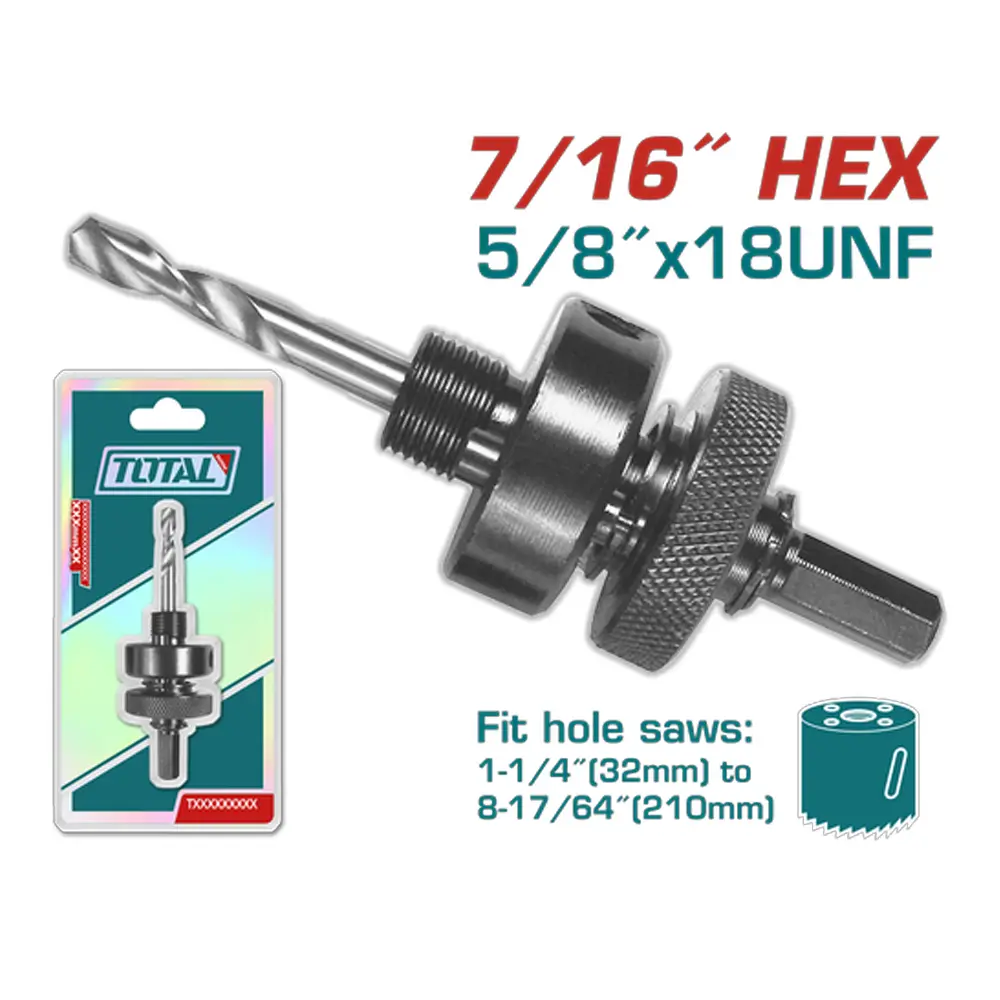 MANDRIL ARBOL SIERRA COPA BIMETAL 7/16" TOTAL TAC4202