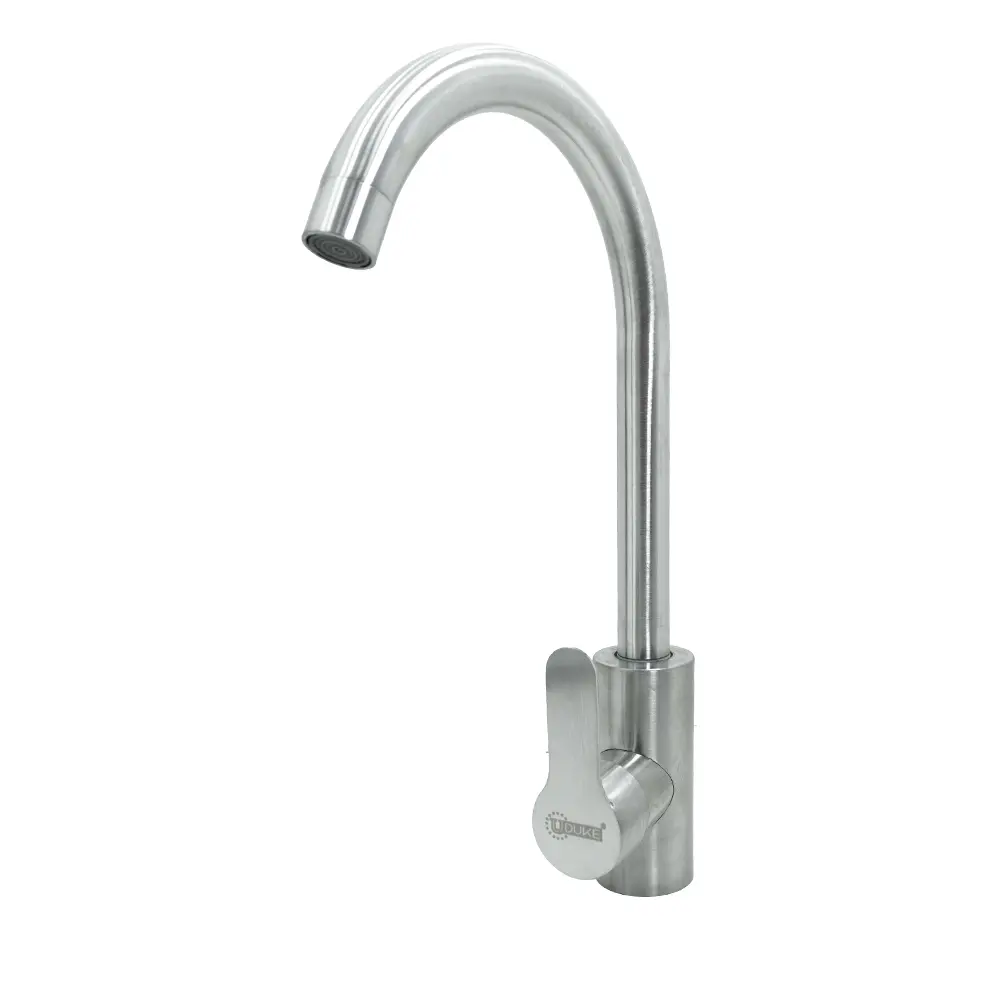 LLAVE LAVAPLATOS ACERO INOXIDABLE MONOCONTROL REDONDA CROMADA UDUKE HT2049