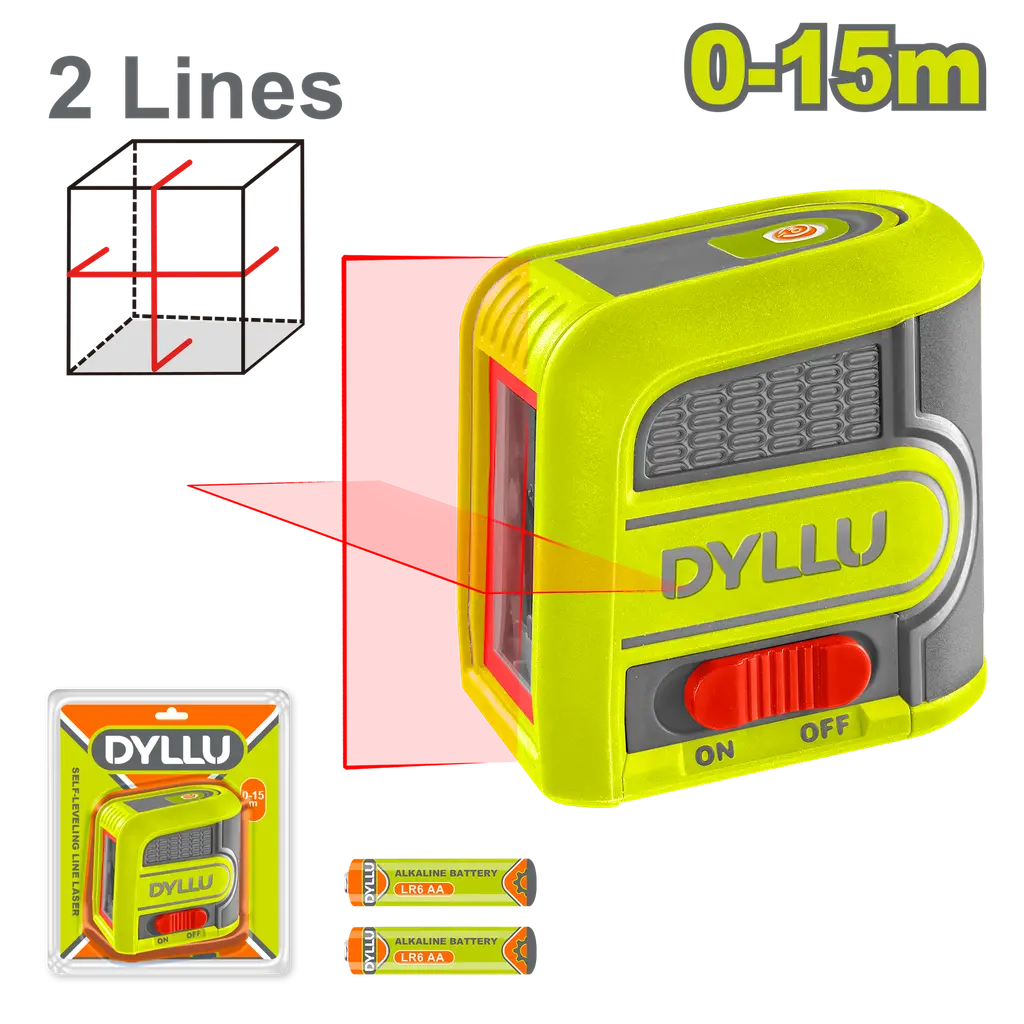 NIVEL LÁSER 0-15M LUZ ROJA DYLLU DTLE1M03