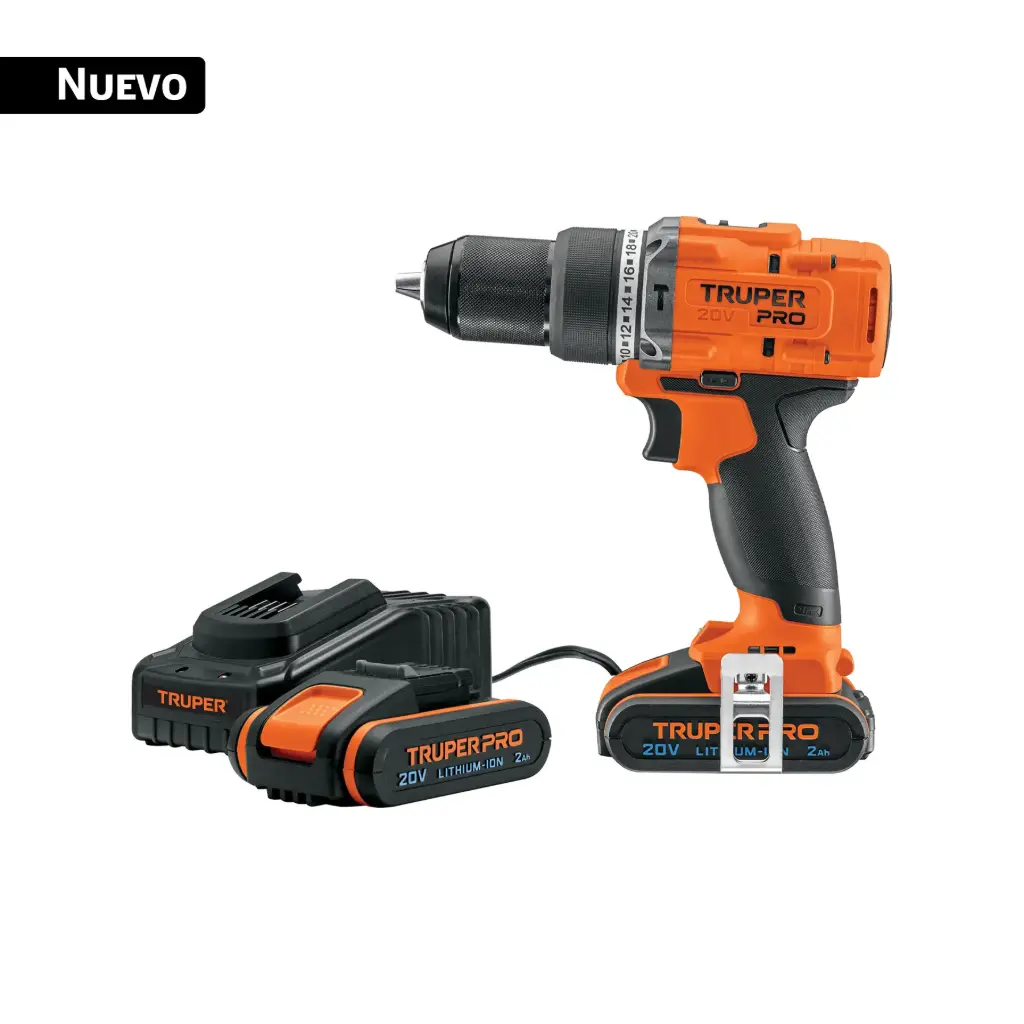 ROTOMARTILLO/DESTORNILLADOR 1/2", 20V, 2 BACTERIAS 2AH, PRO TRUPER 103246