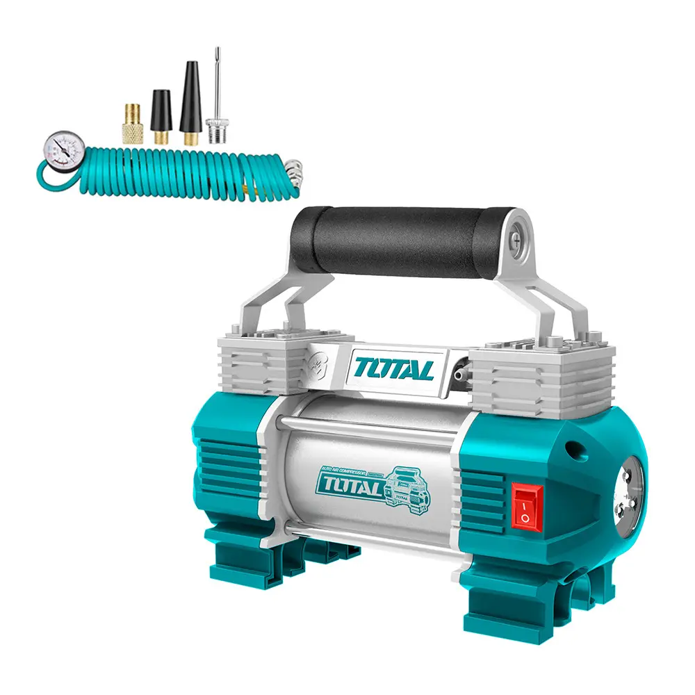 COMPRESOR MINI 12V-13,5V 120 PSI PARA CARRO TOTAL TTAC2506