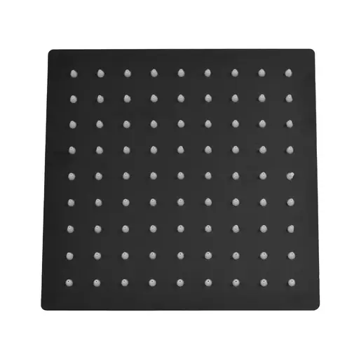 DUCHA REGADERA NEGRA ACERO INOXIDABLE 8 CUADRADA UDUKE HT1621