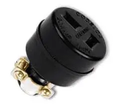 TOMA AEREA BIFASICA 20AMP PATA TRABADA CAUCHO CODELCA C026