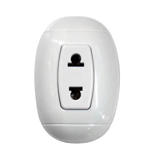 TOMA SENCILLO HUEVITO LINEA BK SOBREPONER BLANCO HT20512A