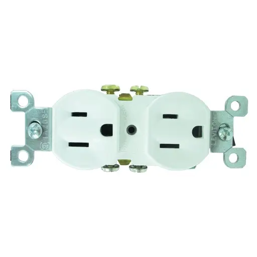 TOMA DOBLE TIPO LEVITON BLANCA RETIE