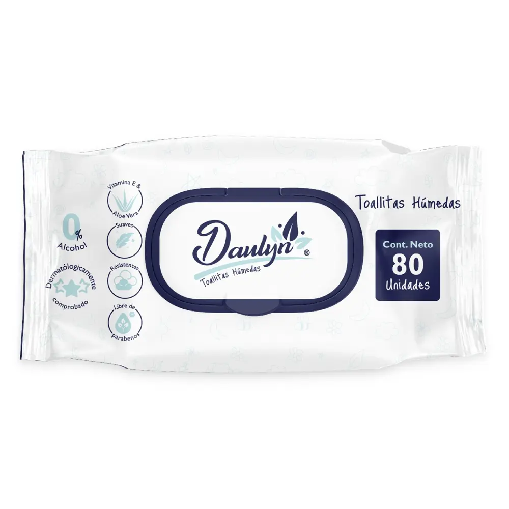 PAÑITOS HUMEDOS DAULYN X 80 UNIDADES