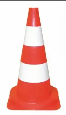 CONO BASE NARANJA 70 CM 2 CINTAS REFLECTIVAS