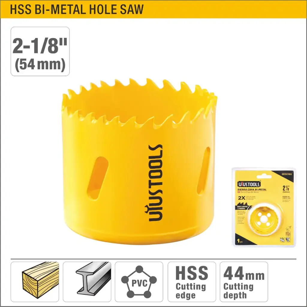 SIERRA COPA BI-METAL 2-1/8" 54 MM UYUSTOOLS SEO218U