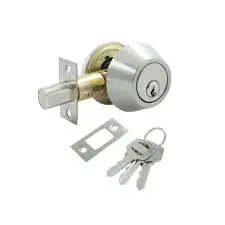 CERRADURA SEGURIDAD LLAVE LLAVE CROMADA