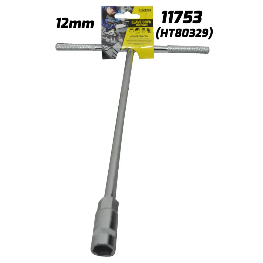 LLAVE COPA EN T CON CUADRANTE 12 MM UDUKE HT80329