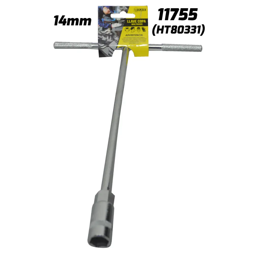 LLAVE COPA EN T CON CUADRANTE 14 MM UDUKE HT80331