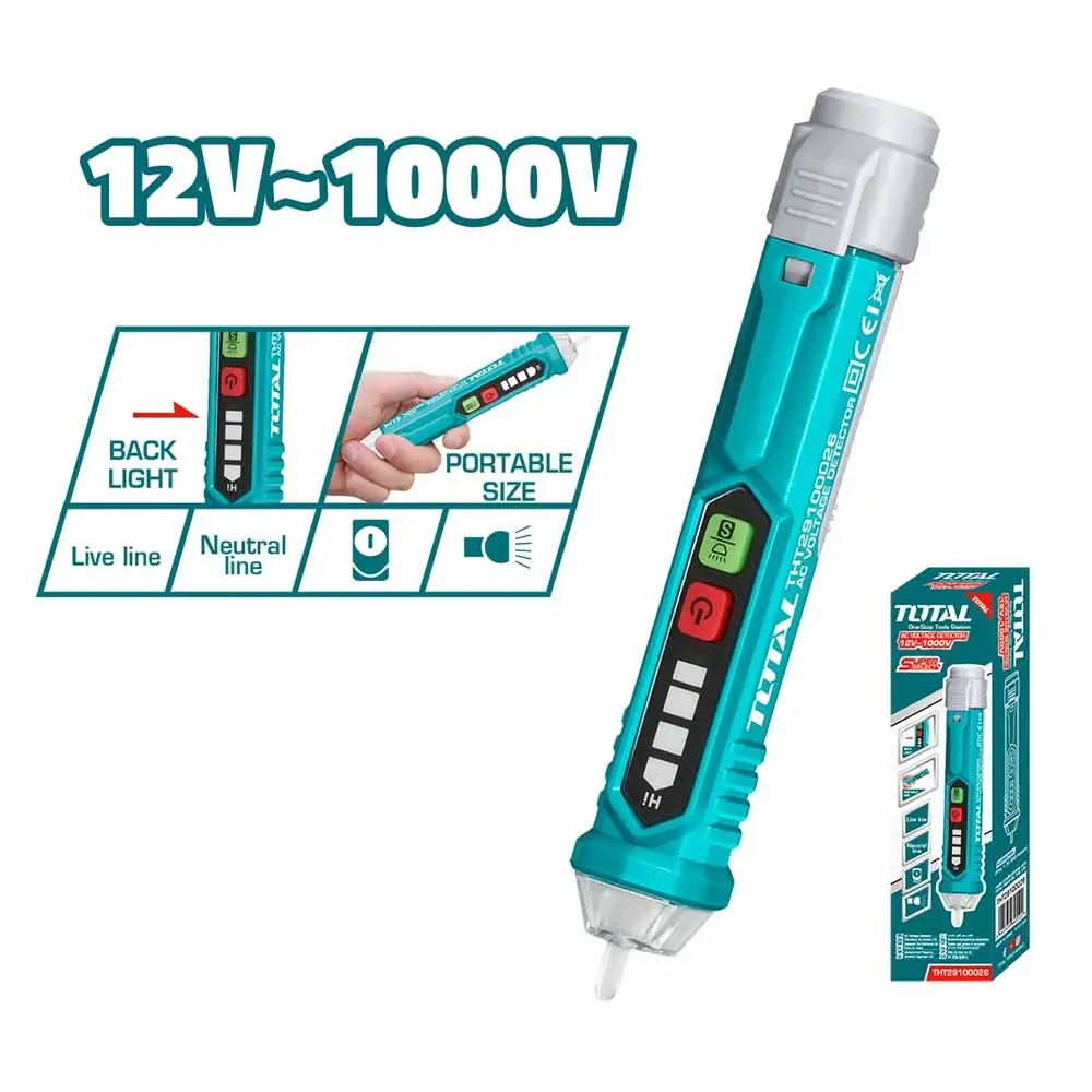 PROBADOR DE CORRIENTE DIGITAL 12V - 1000V SUPER SELECT TOTAL THT29100026