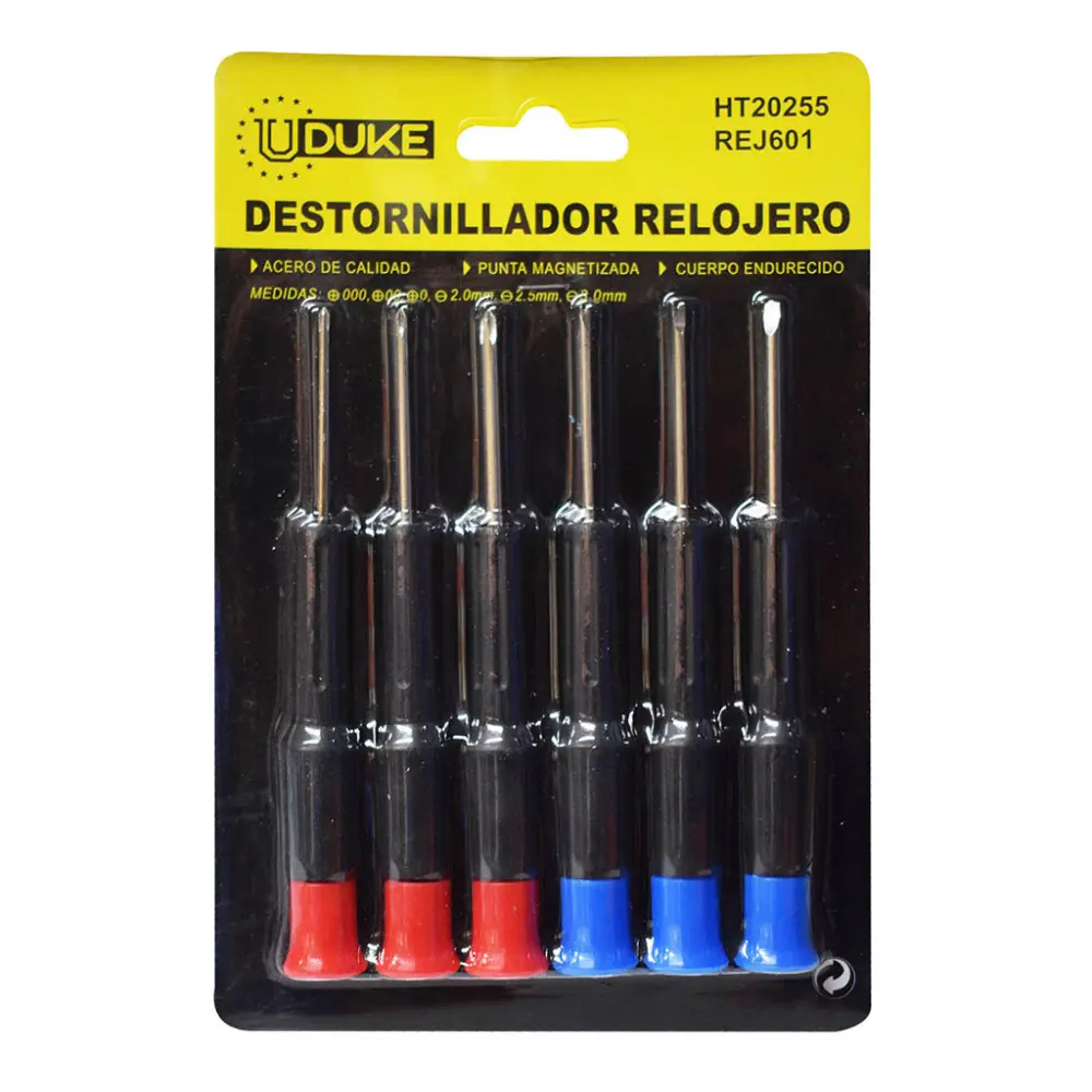DESTORNILLADOR RELOJERO JUEGO X 6 UDUKE HT20255