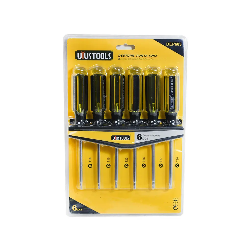 DESTORNILLADOR TORX X 6 PZS DEP603*** UYUSTOOLS