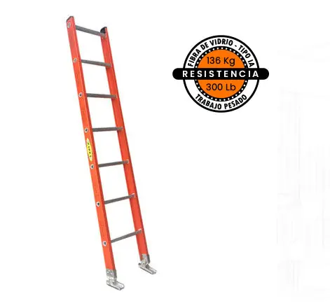 [SPF1552] ESCALERA SENCILLA DIELECTRICA FIBRA DE VIDRIO CERTIFICADA 10 PELDAÑOS FANES