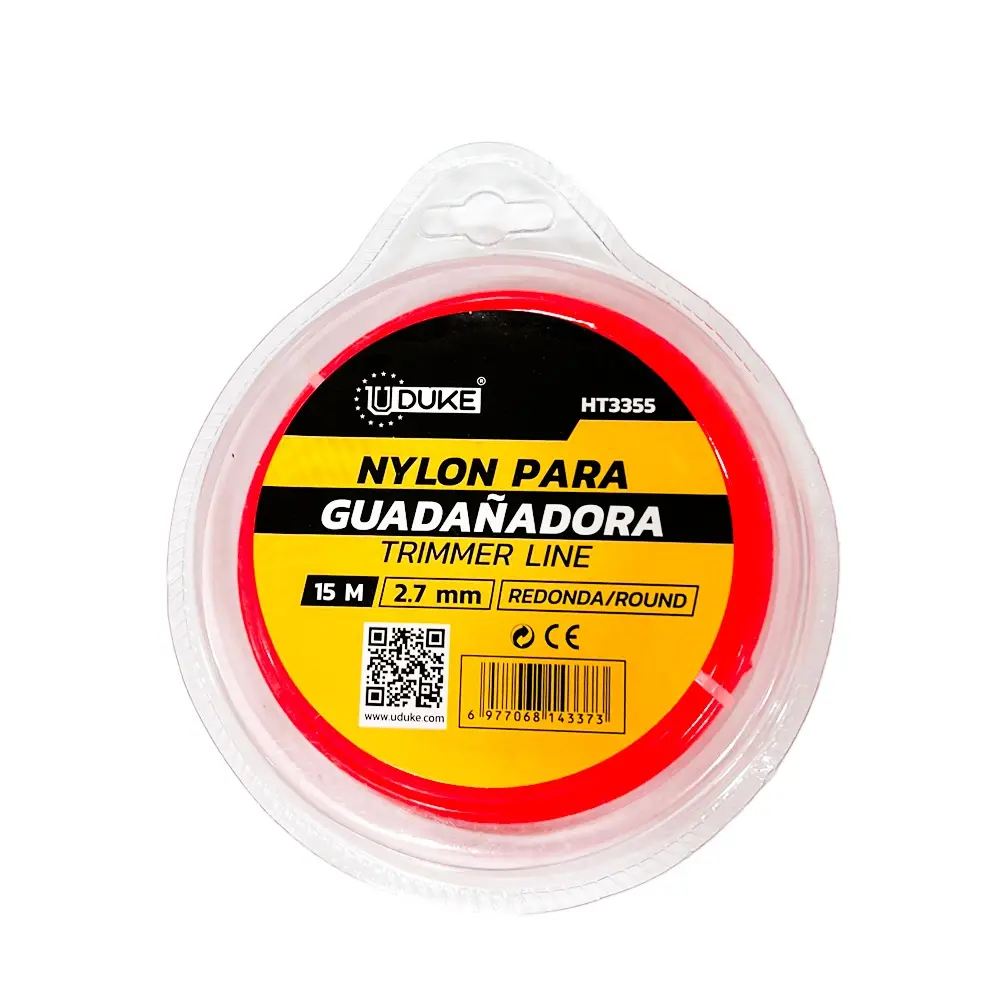 NYLON PARA GUADANADORA 2.7MM X 15M NARANJA UDUKE HT3355