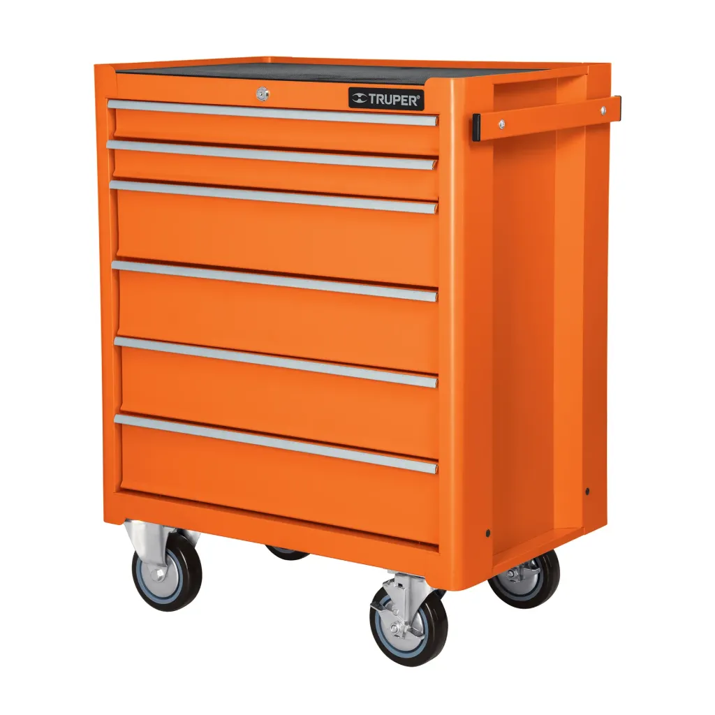 GABINETE METALICO MOVIL 6 CAJONES 130KG TRUPER 12067