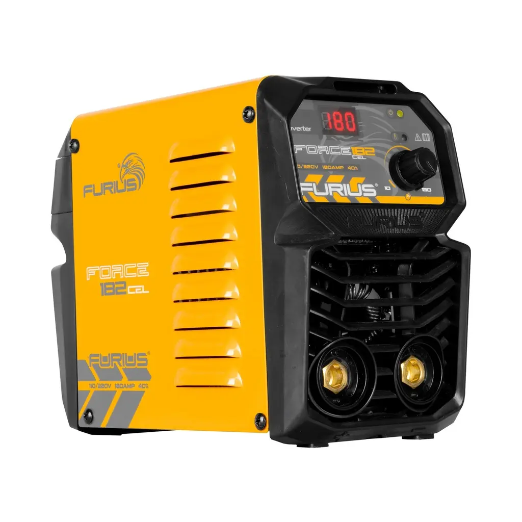SOLDADOR INVERSOR DIGITAL MINI 180AMP CELLULOSIC 110V / 220V FURIUS FW182CEL