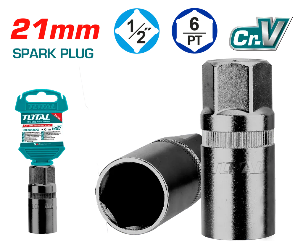 COPA BUJIA 1/2" 21MM INDUSTRIAL SUPER TOTAL THSPS12216