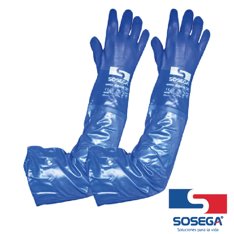 GUANTE KIMIK PVC AZUL 24" SOSEGA 40024