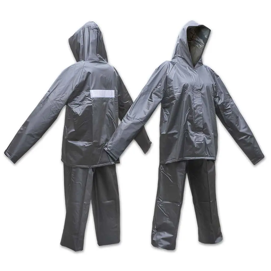 CONJUNTO IMPERMEABLE NEGRO C18 REFLECTIVO ESPALDA T XXXL